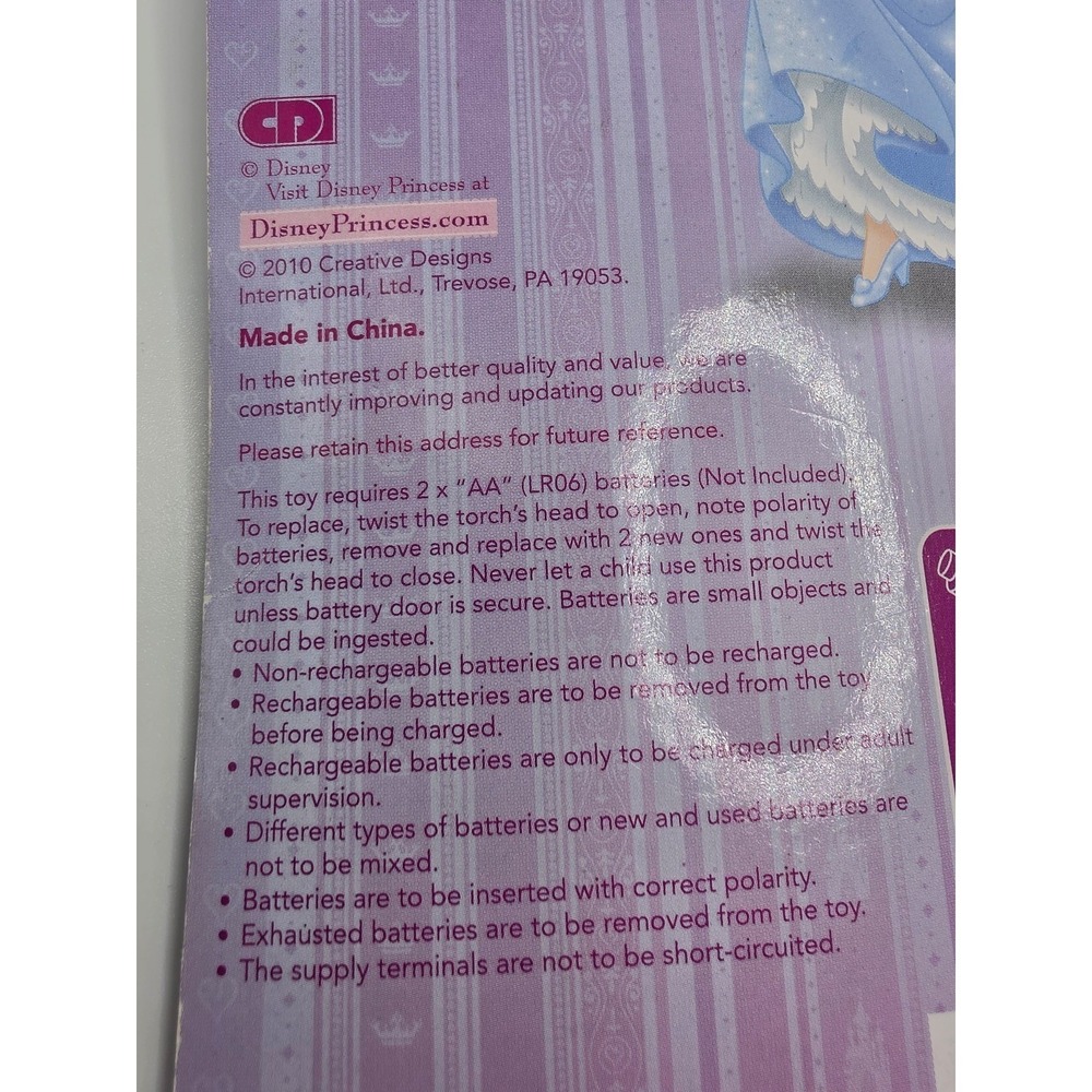DISNEY‎ PRINCESS LIGHT-UP PROJECTOR (6 DISCS) PROJECT IMAGES ON WALL AGES 3+ - Picture 5 of 7